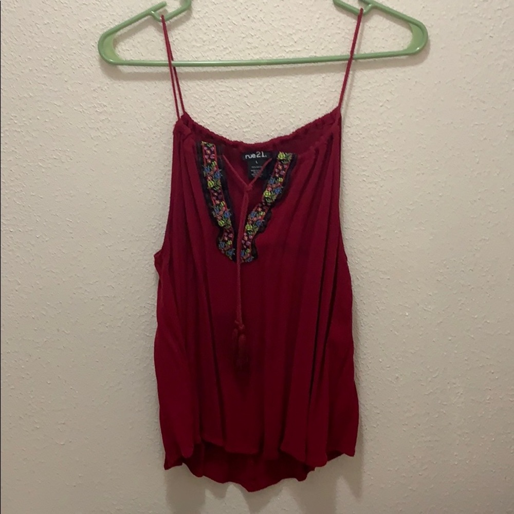 Red tank top